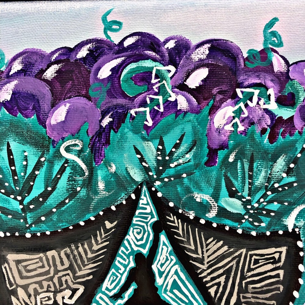 AFRICAN  ABSTRACT ORIGINAL PAINTING - Picture 5 of 5
